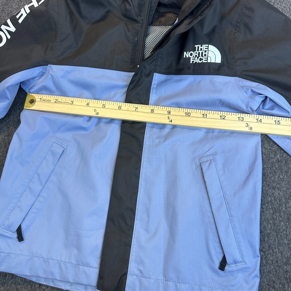 The North Face Boys Antora Rain Jacket Folk Blue Black Size XS 6 Waterproof Zip - Picture 10 of 15